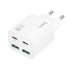 Ładowarka sieciowa do telefonu Hoco 2 x USB C + 2 x USB A QC3.0 PD 3A 30W N56 biała
