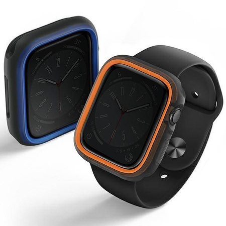 Etui APPLE WATCH 4 / 5 / 6 / 7 / 8 / SE (42 / 44 / 45 MM) UNIQ Moduo pomarańczowo - niebieskie