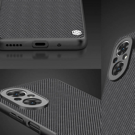 Nillkin Textured Case eine strapazierfähige, verstärkte Hülle mit Gelrahmen und Nylon auf der Rückseite Honor 50 SE schwarz
