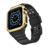 Protect Strap Band for Apple Watch 42/44/45mm Armored Case Strap - Black, Gold