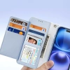 Dux Ducis Lawa iPhone 16 Leather Case with Detachable Magnetic Wallet - Blue