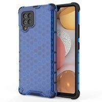 Honeycomb Case armor cover with TPU Bumper for Samsung Galaxy A42 5G blue
