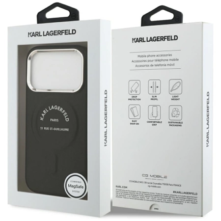 Karl Lagerfeld Karl RSG Logo MagSafe Case für iPhone 17 Pro Max - Schwarz