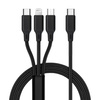 Kabel 3w1 Typ C do Lightning / Typ C / Micro USB 2,4A C171 1,2 m czarny