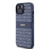 DKNY DKHCP15SPRTHSLB iPhone 15 / 14 / 13 6.1" niebieski/blue hardcase Leather Mono Stripe & Metal Logo