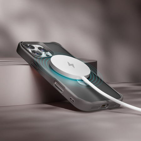 Nakładka Etteri Matt Mag Ring do iPhone 16 Pro 6,3" szara