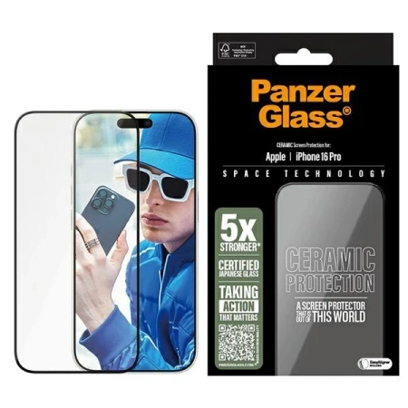 PanzerGlass Keramik-Displayschutz iPhone 16 Pro 6,3&quot; Ultra-Wide Fit 2854