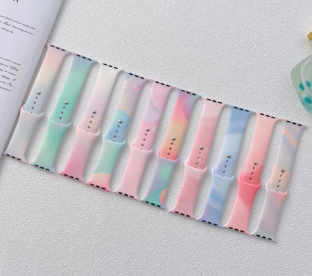 Pasek Silikonowy do Smart Watch 20mm RAINBOW / TĘCZOWY