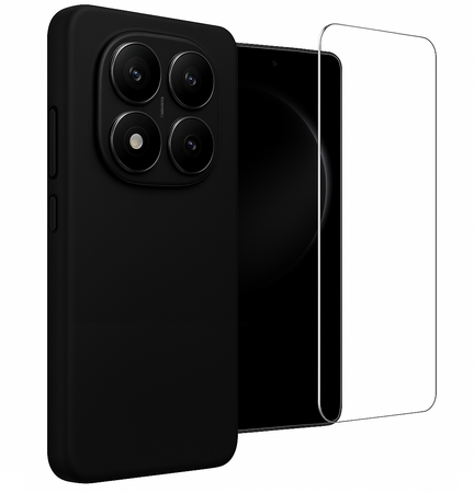 Etui do Xiaomi Redmi Note 14 Pro 5G czarne + Szkło