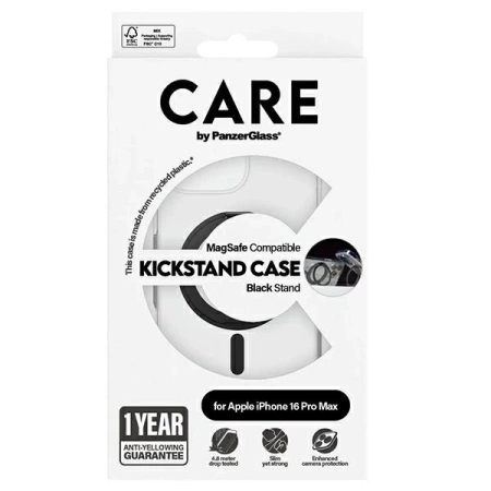 CARE by PanzerGlass Feature Kickstand Case iPhone 16 Pro Max 6,9" schwarz/schwarz MagSafe 1324