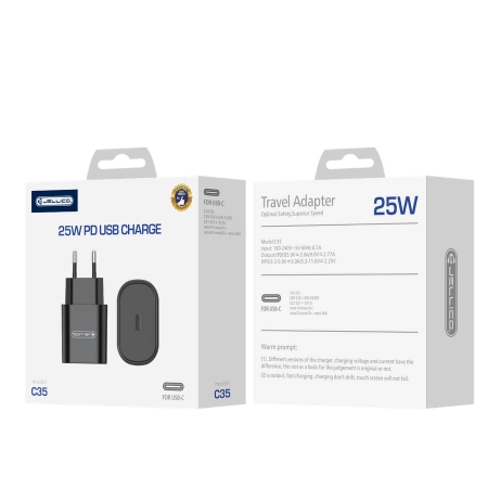 JELLICO Netz-Ladegerät C35 PD 25W 1xUSB-C schwarz