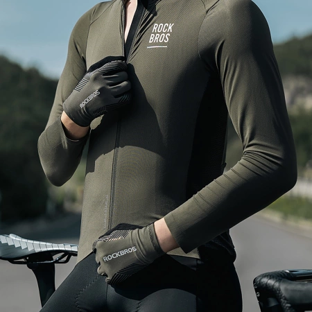 Rockbros cycling gloves spring/summer/autumn, full, size: L - black