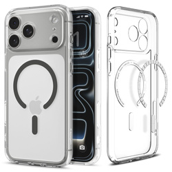 SPIGEN futerał ULTRA HYBRID MAG kompatybilny z MagSafe do IPHONE 17 Pro Max clear graphite