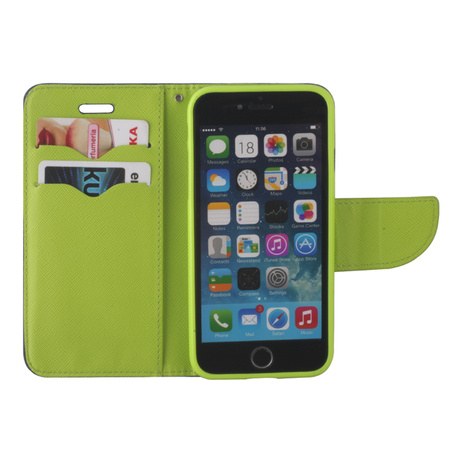Etui Smart Fancy do Motorola Moto E13 granatowo-zielony