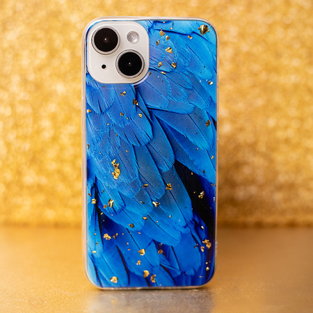 Nakładka Gold Glam do iPhone 14 Pro 6,1" Blue