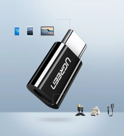 Ugreen adapter przejściówka z micro USB na USB Typ C czarny (30391)
