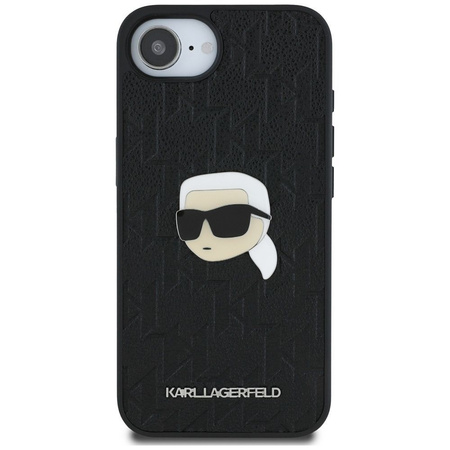 KARL LAGERFELD futerał do IPHONE 16e (SE 4 2025) KLHCPSE4PGKLKIPK (PU Monogram K. Head Pin) czarny