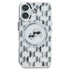 Karl Lagerfeld nakładka do iPhone 16 6,1" KLHMP16SHMCKMHT przezroczysta Hardcase IML Monogram Karl&Choupette Head MagSafe