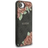 Guess 4G Flowers Print MagSafe Hülle für iPhone 16e - Schwarz