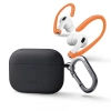 Uniq Hülle Nexo AirPods Pro 2 Gen + Ohrbügel Silikongrau/Anthrazitgrau