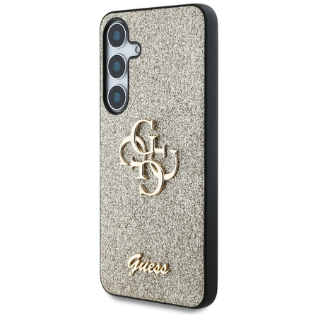 Etui Guess Fixed Glitter Big 4G Metal Logo do Samsung Galaxy S25 złoty