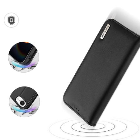 Etui Dux Ducis Hivo na iPhone 16e z klapką i ochroną RFID - czarne