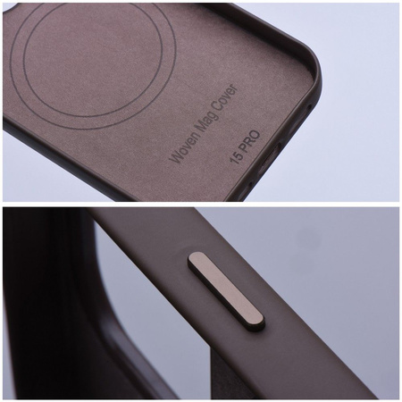 Woven Mag Cover kompatybilne z MagSafe do IPHONE 13 PRO jasny brązowy