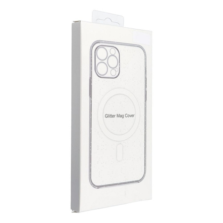 Futerał CLEAR MAG COVER z ochroną aparatu kompatybilny z MagSafe do IPHONE 15 Plus transparent glitter