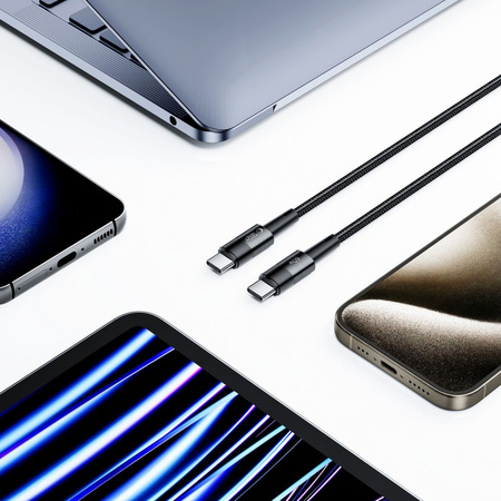 Kabel PD 60W 3A 3m USB-C - USB-C Tech-Protect UltraBoost szary