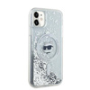 Karl Lagerfeld KLHMN61LGCHSGH iPhone 11 / Xr 6.1" hardcase transparent Liquid Glitter Choupette Head Magsafe