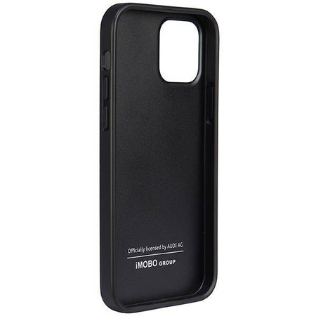 Audi Kunstleder iPhone 12/12 Pro 6,1&quot; schwarz/schwarz Hardcase AU-TPUPCIP12P-TT/D1-BK