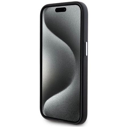 Karl Lagerfeld FW Metal Plate MagSafe iPhone 15 Pro Max Case - Black