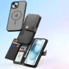 Etui skórzane Dux Ducis Lawa na iPhone 15 - czarne