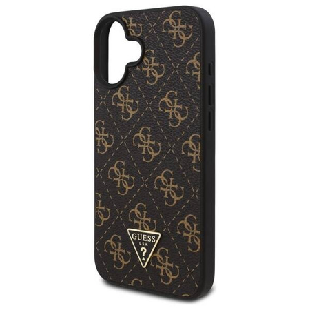 Original Handyhülle IPHONE 16 Guess Hardcase New 4G Triangle (GUHCP16SPG4GPK) schwarz