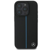 Mercedes nakładka do iPhone 16 Pro 6,3&quot; MEHMP16L23RURBK Hardcase MB Blue Line Leather MagSafe czarna