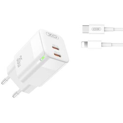 XO ŁAD SIEC CE07 PD 35W BIAŁA + KABEL USB-C/Lightning