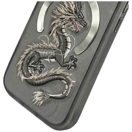 Etui Nimmy Dragon MagSafe do iPhone 16    Pro szary