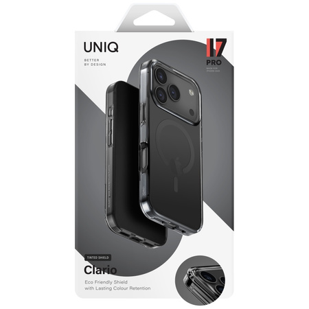 Etui UNIQ Clario do iPhone 17 Pro Magclick Charging czarny