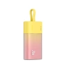 Baseus Popsicle 5200mAh 20W Powerbank with Built-in Lightning Cable (+ White Baseus Simple USB-C - USB-C 60W/20V/3A/30cm Cable) - Yellow-Pink