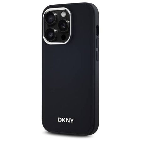 Oryginalne Etui IPHONE 14 PRO DKNY Hardcase Plain Logo MagSafe (DKHMP14LPSCMCLK) czarne