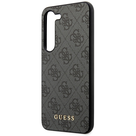 Guess 4G Metal Gold Logo Hülle für Samsung Galaxy S24+ - Schwarz