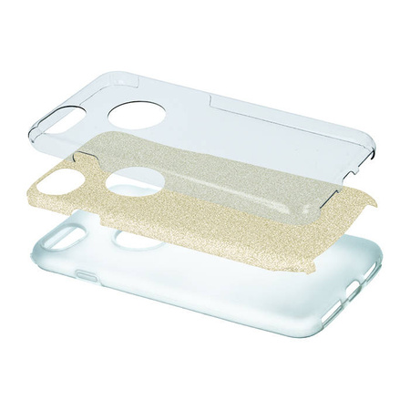 Nakładka Glitter 3w1 do iPhone 7 / 8 / SE 2020 / SE 2022 złota