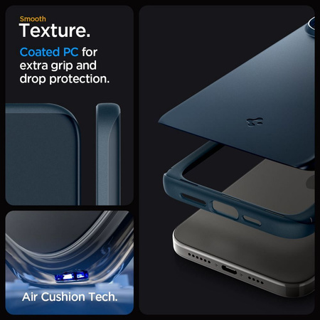 Spigen Thin Fit, Metallschiefer – iPhone 15 Pro Max