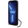 Karl Lagerfeld KLHCP14SSACKLHPG iPhone 14 6,1" Silber/Silber Hardcase Saffiano Monogram Chain