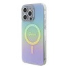 Original Handyhülle APPLE IPHONE 15 PRO MAX Guess Hardcase IML Iridescent MagSafe (GUHMP15XHITSQ) türkis