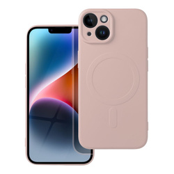 Futerał Silicone Mag Cover kompatybilny z MagSafe do IPHONE 14 różowy