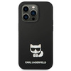 Original Case IPHONE 14 PRO MAX Karl Lagerfeld Hardcase Silicone Choupette Body black