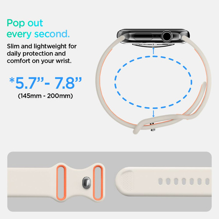 SPIGEN NANO POP APPLE WATCH 6 / 7 / 8 / 9 / 10 / SE / ULTRA 1 / 2 (44 / 45 / 46 / 49 MM) ORANGE BEIGE