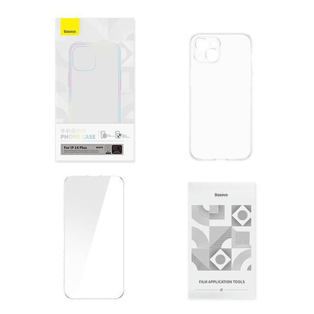 Etui IPHONE 14 PLUS Baseus Corning & Szkło Hartowane transparentne