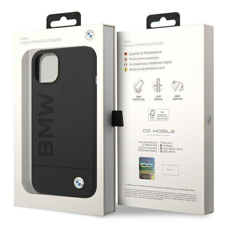 Original Case IPHONE 14 PLUS BMW Hardcase Silicone Signature Logo Magsafe black